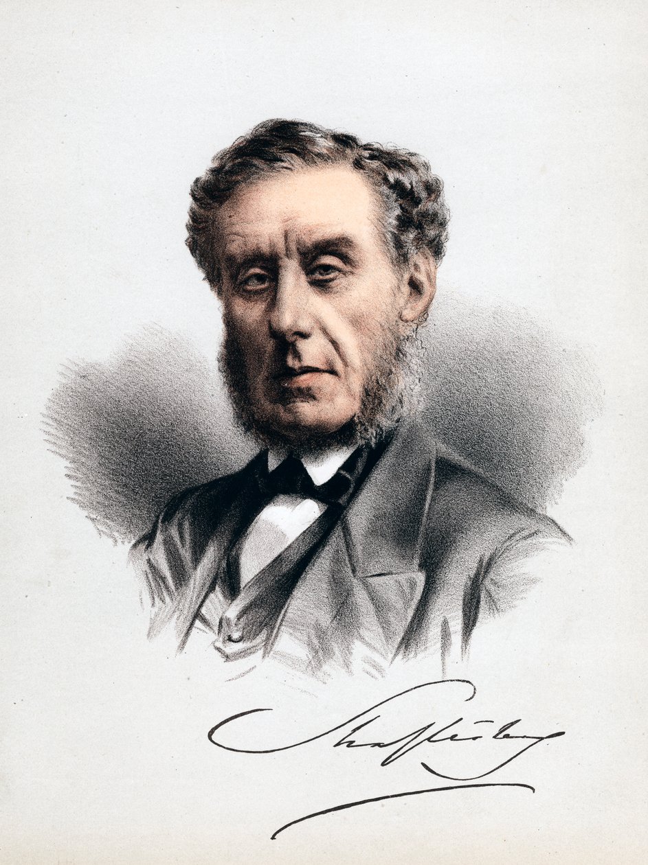 Lord Shaftesbury, englischer Staatsmann, Moralphilosoph, Philanthrop und Fabrikreformer, um 1880 von Unbekannt