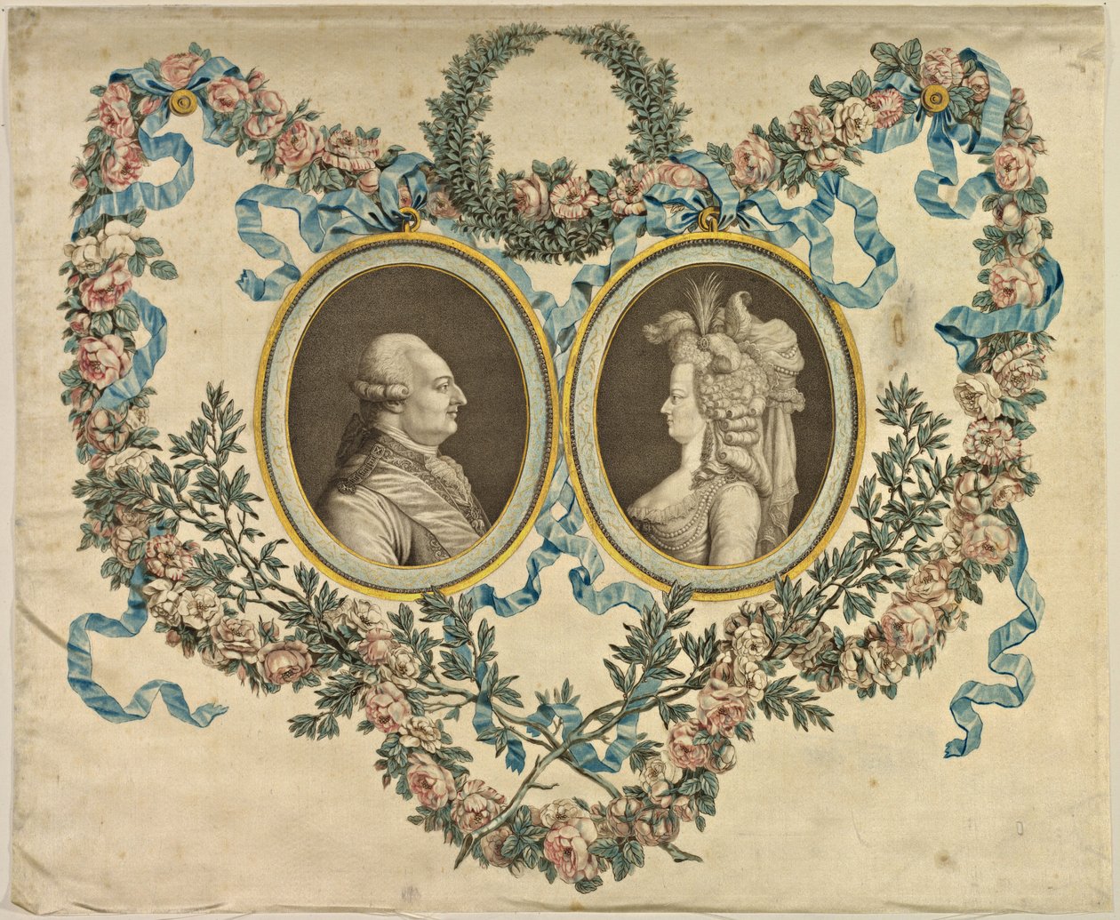 Louis XVI und Marie-Antoinette von Unbekannt