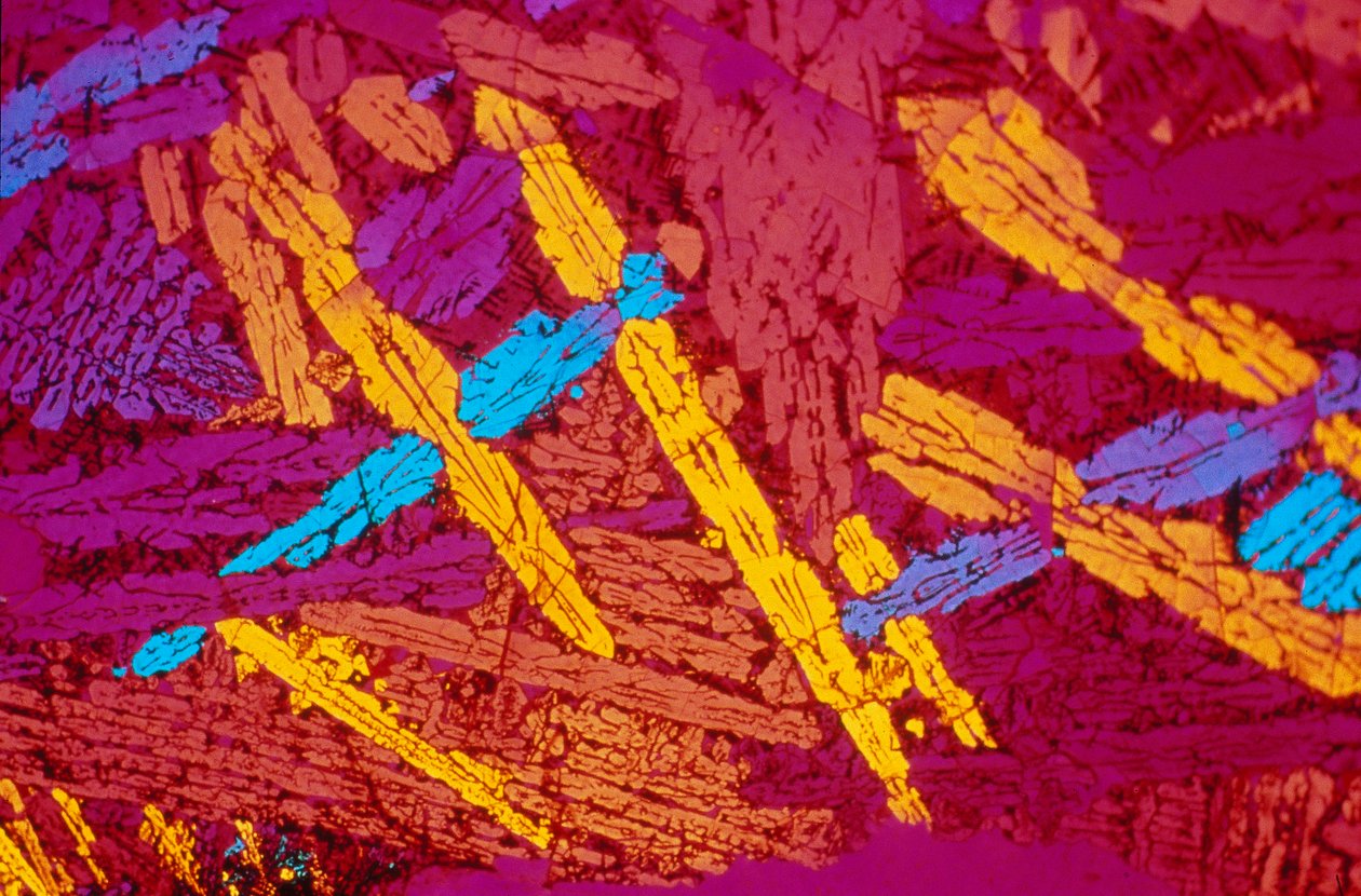 Mineralien, LM Römischer Schlacke (Dünnschliff) von Unbekannt