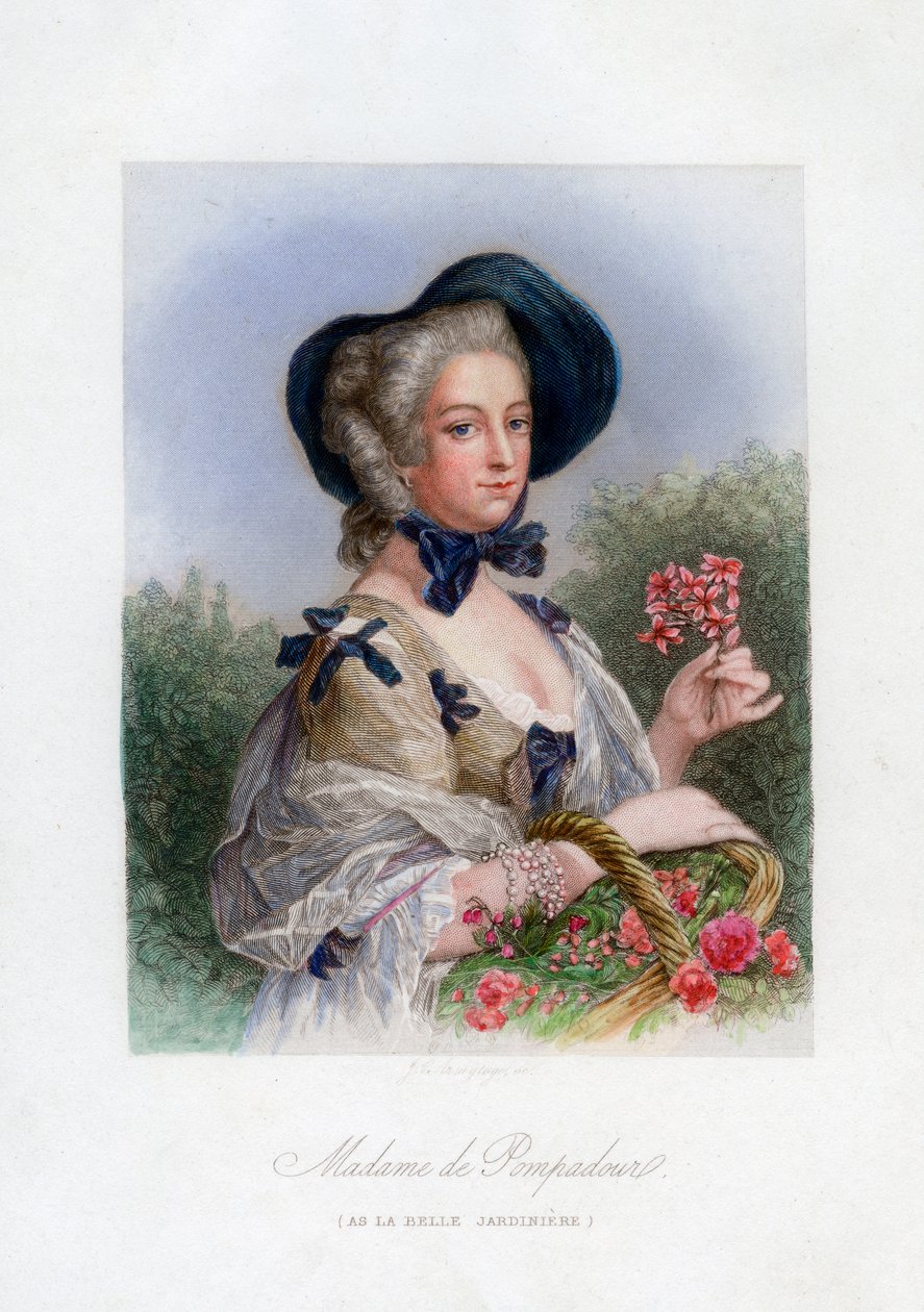 Madame de Pompadour als die schöne Gärtnerin von Unbekannt