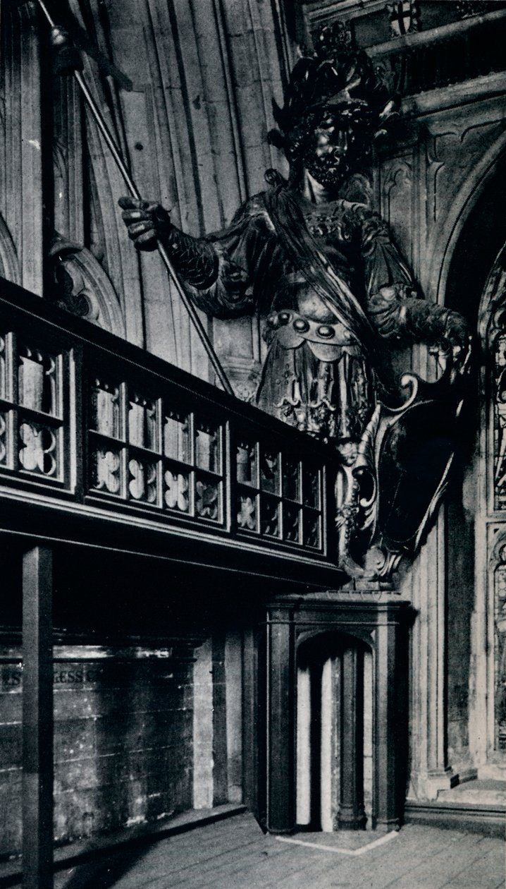 Magog Corineus, einer der beiden Stadtgiganten, verbrannt im Londoner Guildhall-Feuer, 1940 von Unbekannt