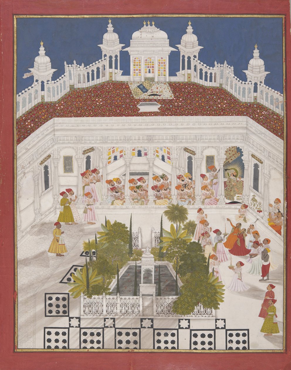 Maharana Ari Singh betet in seinem Palast, 1765 von Unbekannt