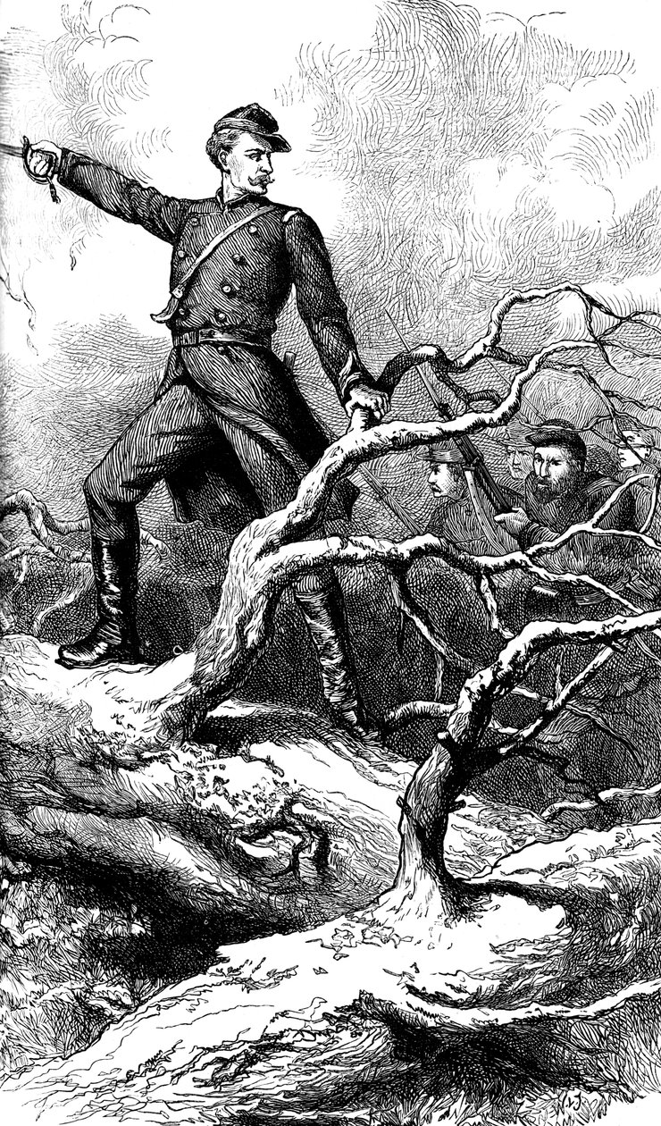Major Theodore Winthrop in Big Bethel, Virginia, 1861, um 1880 von Unbekannt