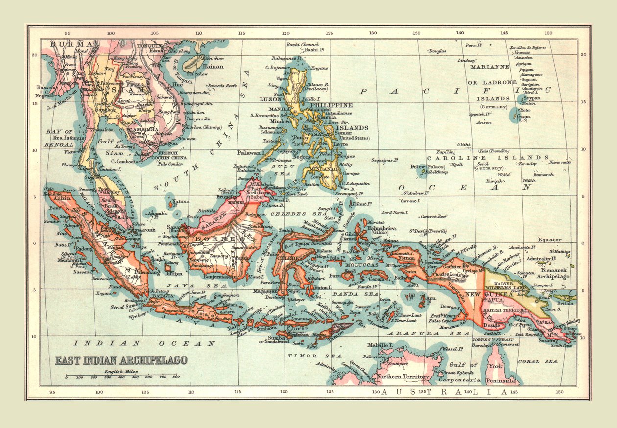 Karte des ostindischen Archipels, 1902 von Unbekannt