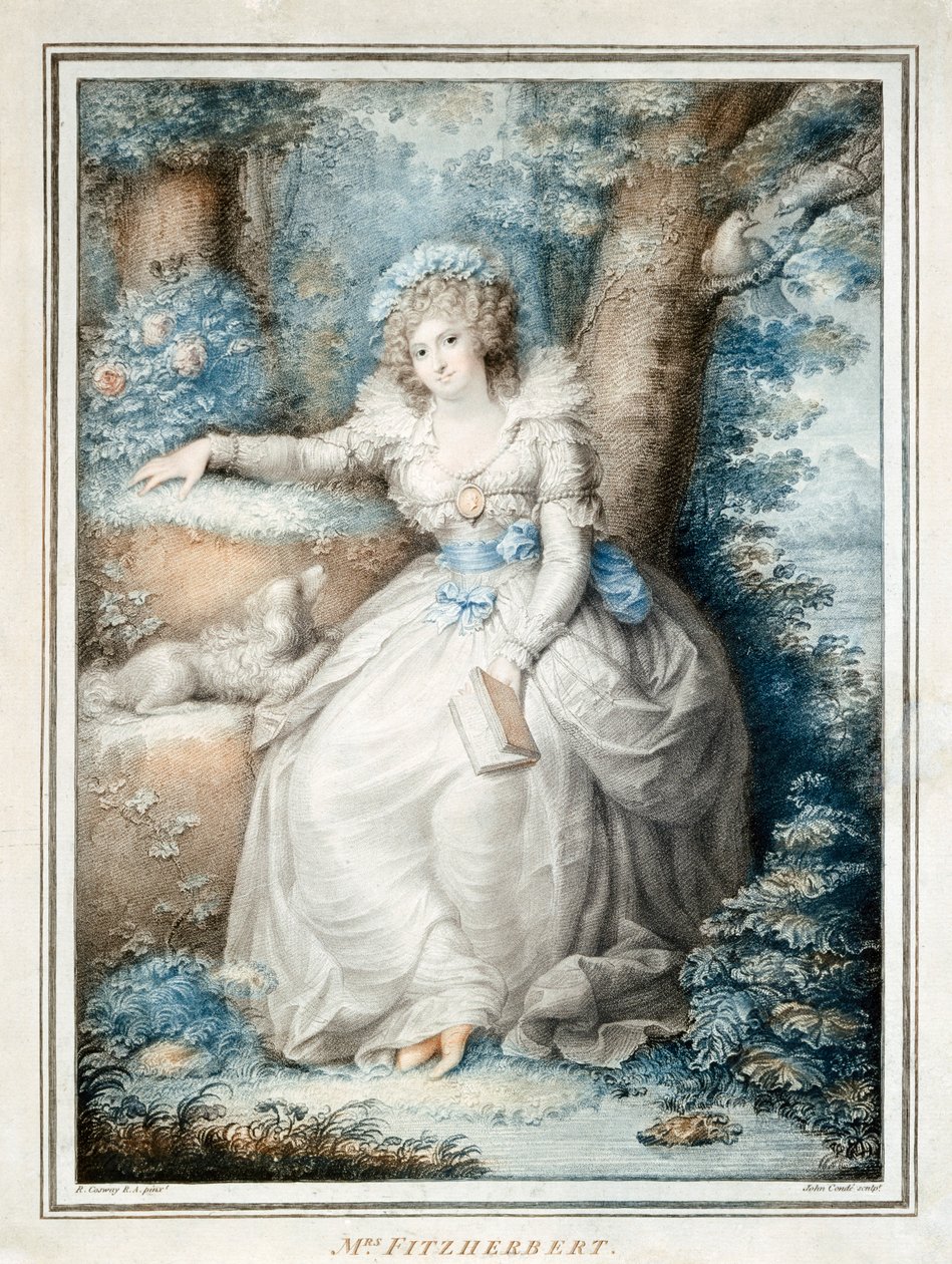 Maria Fitzherbert, Gefährtin von König Georg IV. bevor er König wurde, 19. Jahrhundert von Unbekannt
