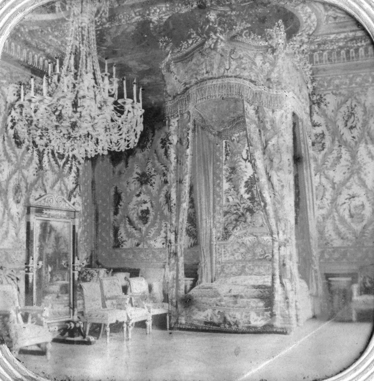 Marie Antoinettes Schlafzimmer, Schloss Fontainebleau, Frankreich, spätes 19. oder frühes 20. Jahrhundert von Unbekannt
