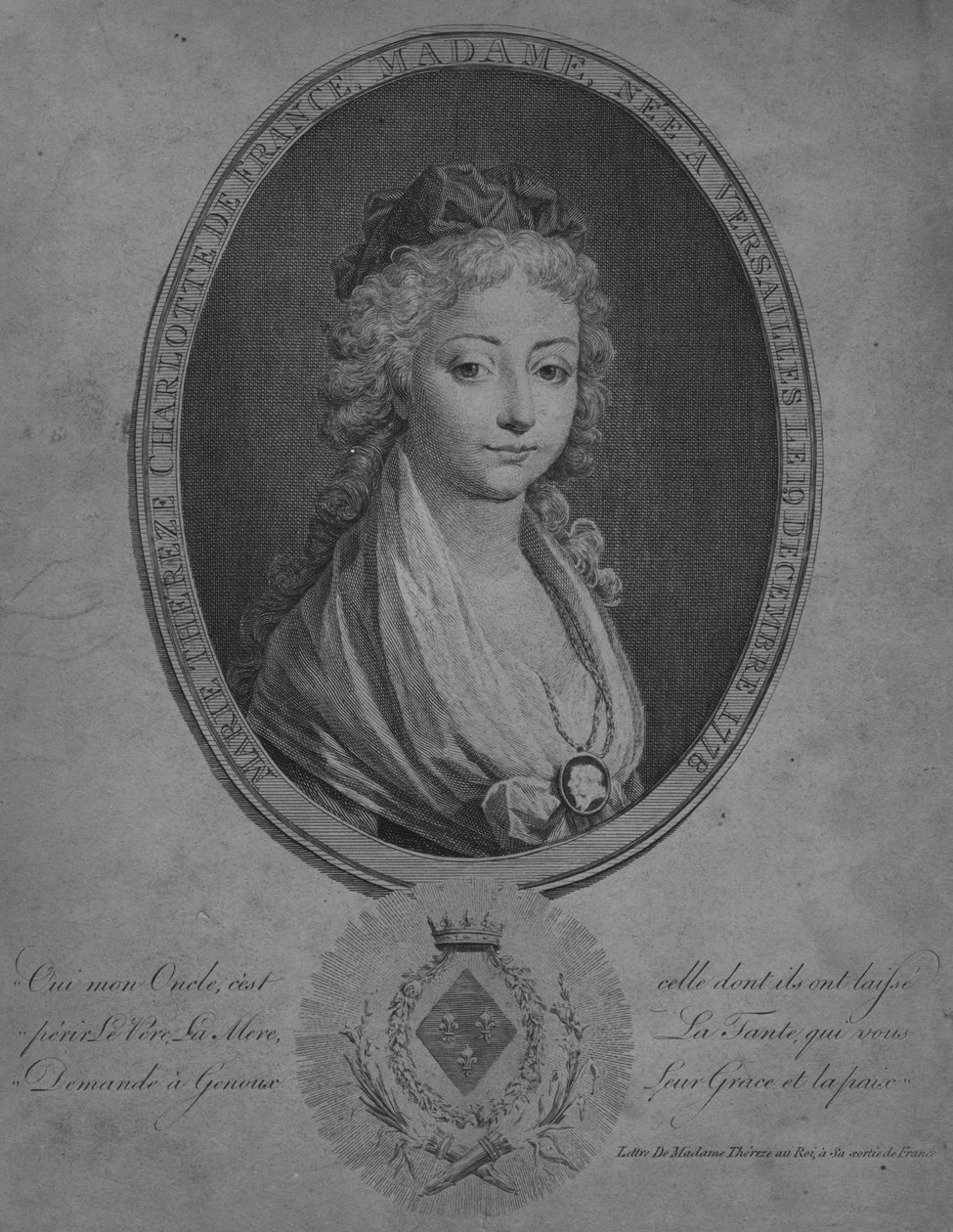 Marie Therese von Angoulême, Herzogin von Bourbon, frühes 19. Jahrhundert von Unbekannt