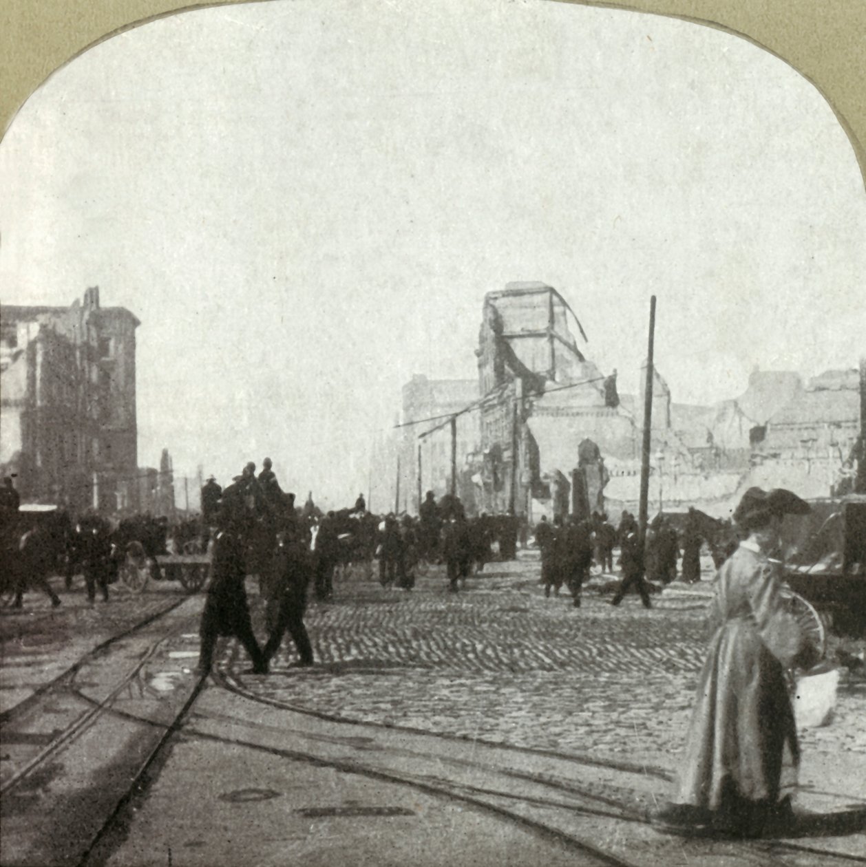 Market St. vom Fährterminal - Chronicle und Call Gebäude in der Ferne, 1906 von Unbekannt