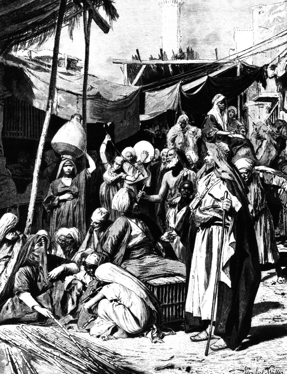 Markt in Tantah, Ägypten, 1880 von Unbekannt