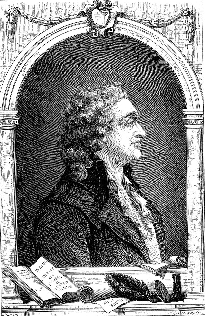 Marquis de Condorcet, französischer Aufklärungsphilosoph und Soziologe von Unbekannt
