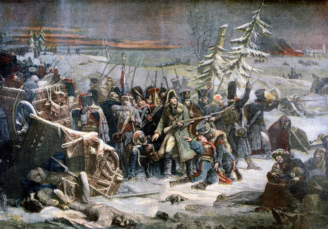 Marschall Ney während des Rückzugs aus Russland, 1812, 1894 von Unbekannt