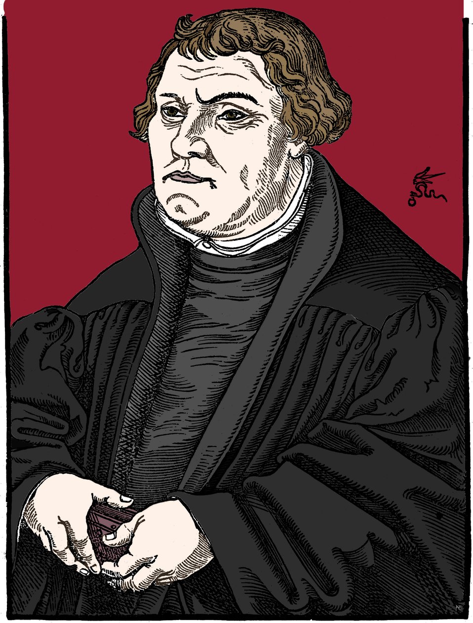 Martin Luther, deutscher protestantischer Reformator, 1546 von Unbekannt