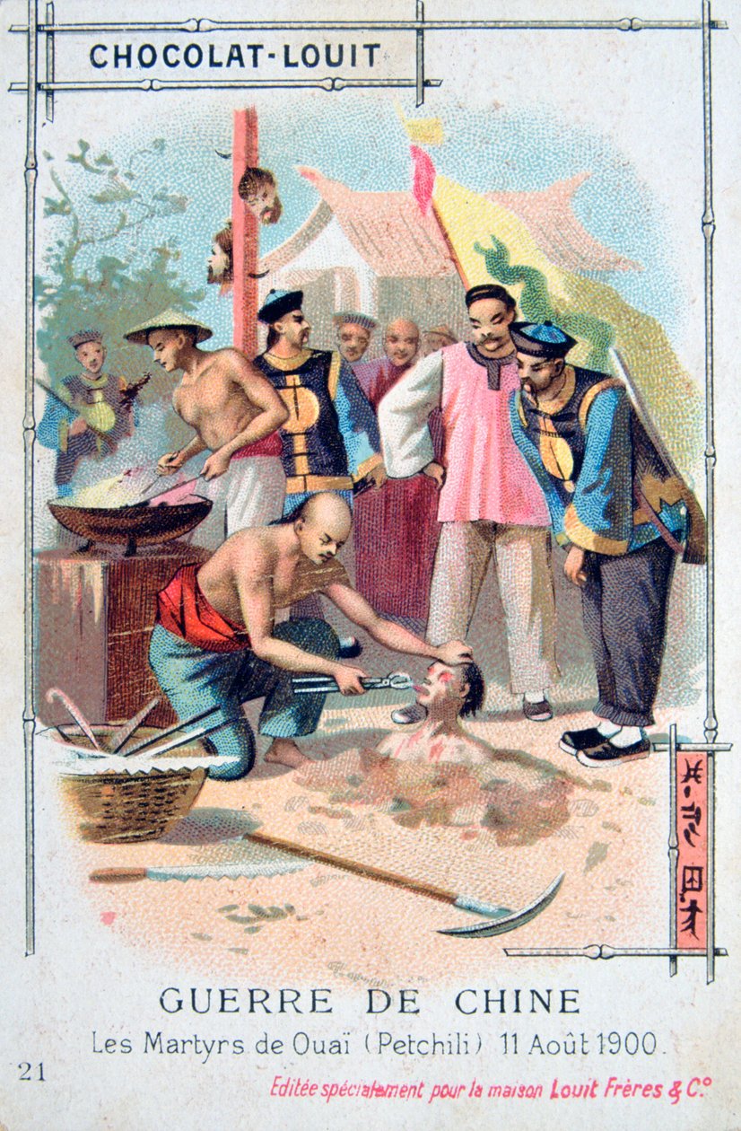 Märtyrertod in Ouai Petchili, China, Boxeraufstand, 11. August 1900 von Unbekannt