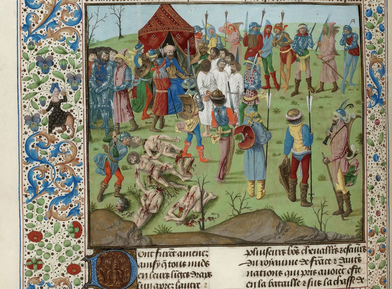 Massaker an den Christen nach der Schlacht von Nikopolis, ca. 1470-1475 von Unbekannt