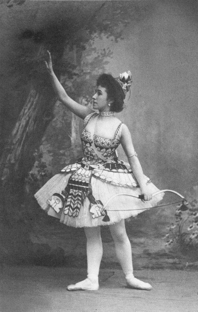 Matilda Kschessinska als Prinzessin Aspicia im Ballett Die Tochter des Pharaos von Unbekannt