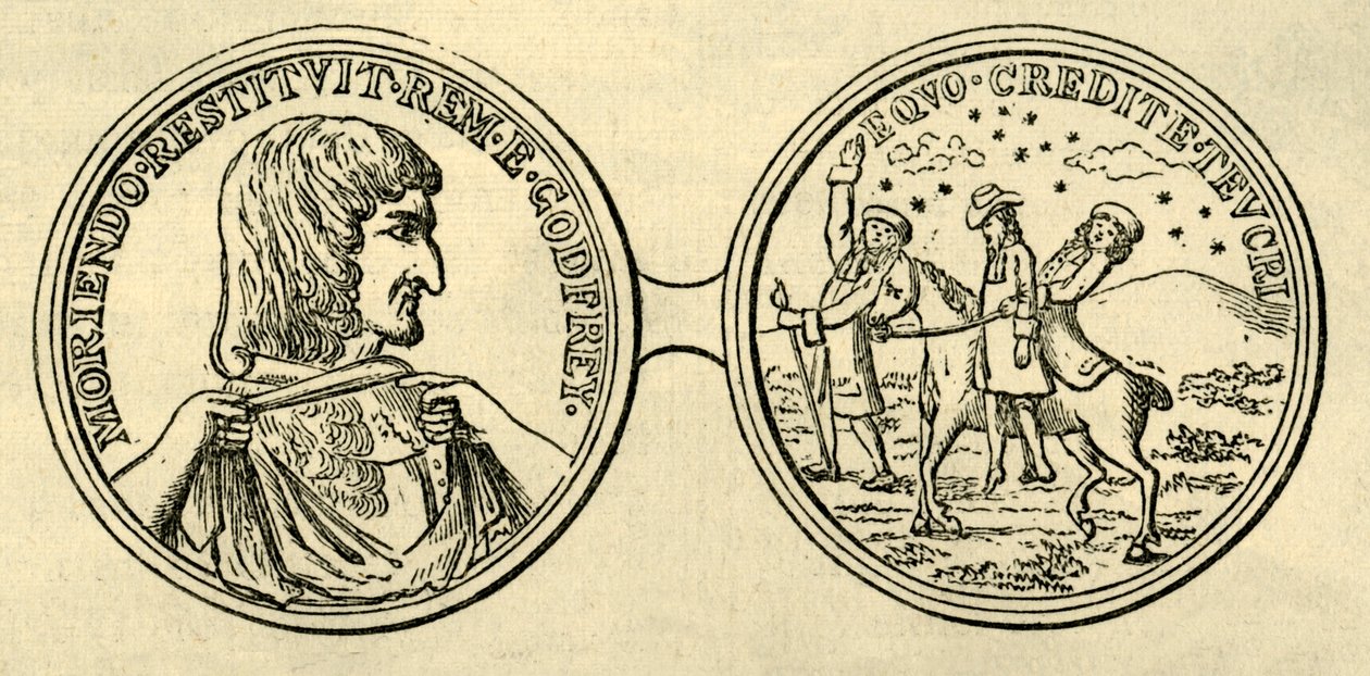 Medaille zur Erinnerung an den Mord an Godfrey, ca. 1876 von Unbekannt