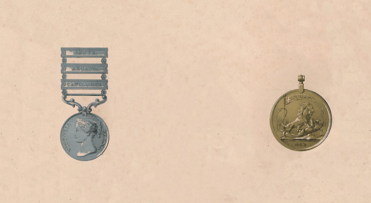 Medaillen für Schlachten in Indien, um 1911 von Unbekannt