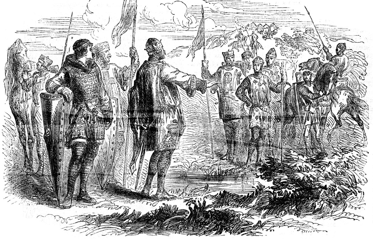 Treffen von Stephen und Prinz Heinrich in Wallingford, Oxfordshire, 1153 von Unbekannt