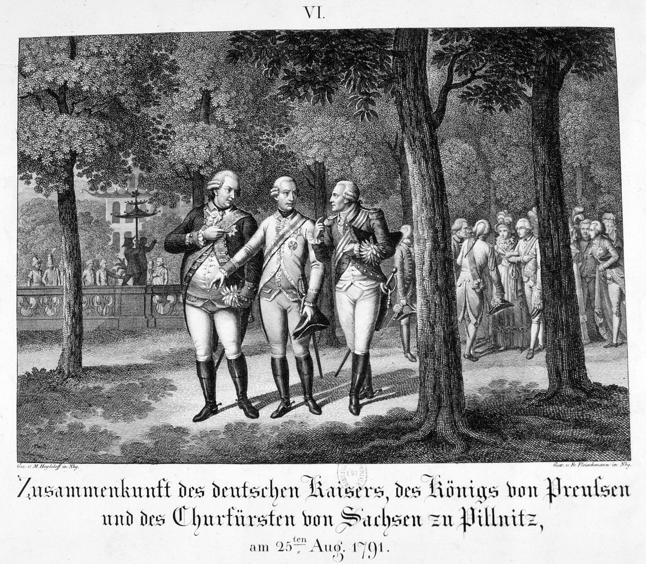 Treffen mit dem deutschen Kaiser, 25. August 1791, 19. Jahrhundert von Unbekannt