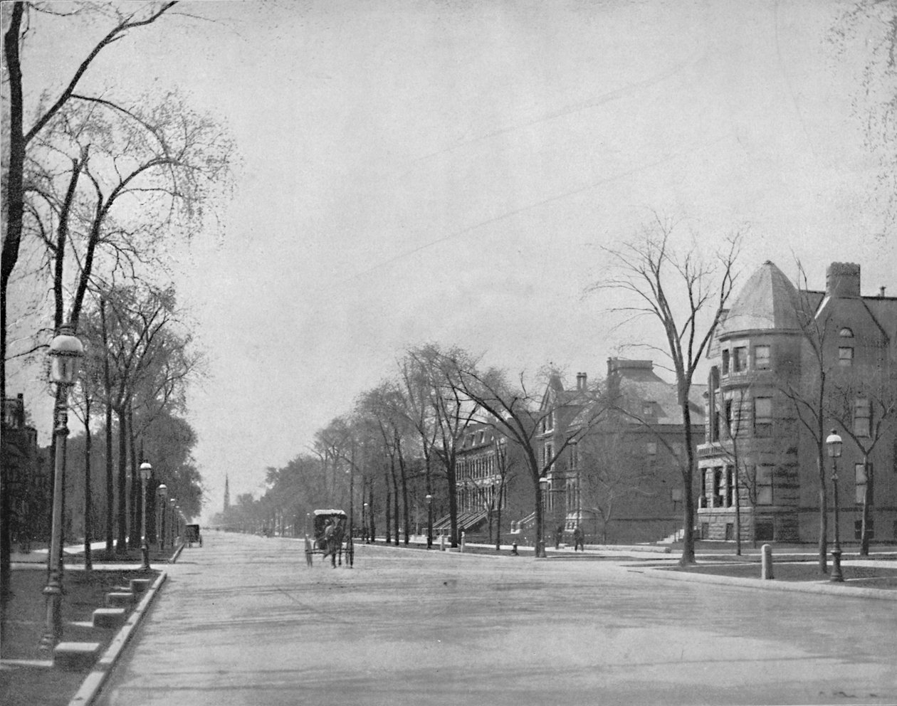 Michigan Avenue, Chicago, Blick nach Süden, ca. 1897 von Unbekannt