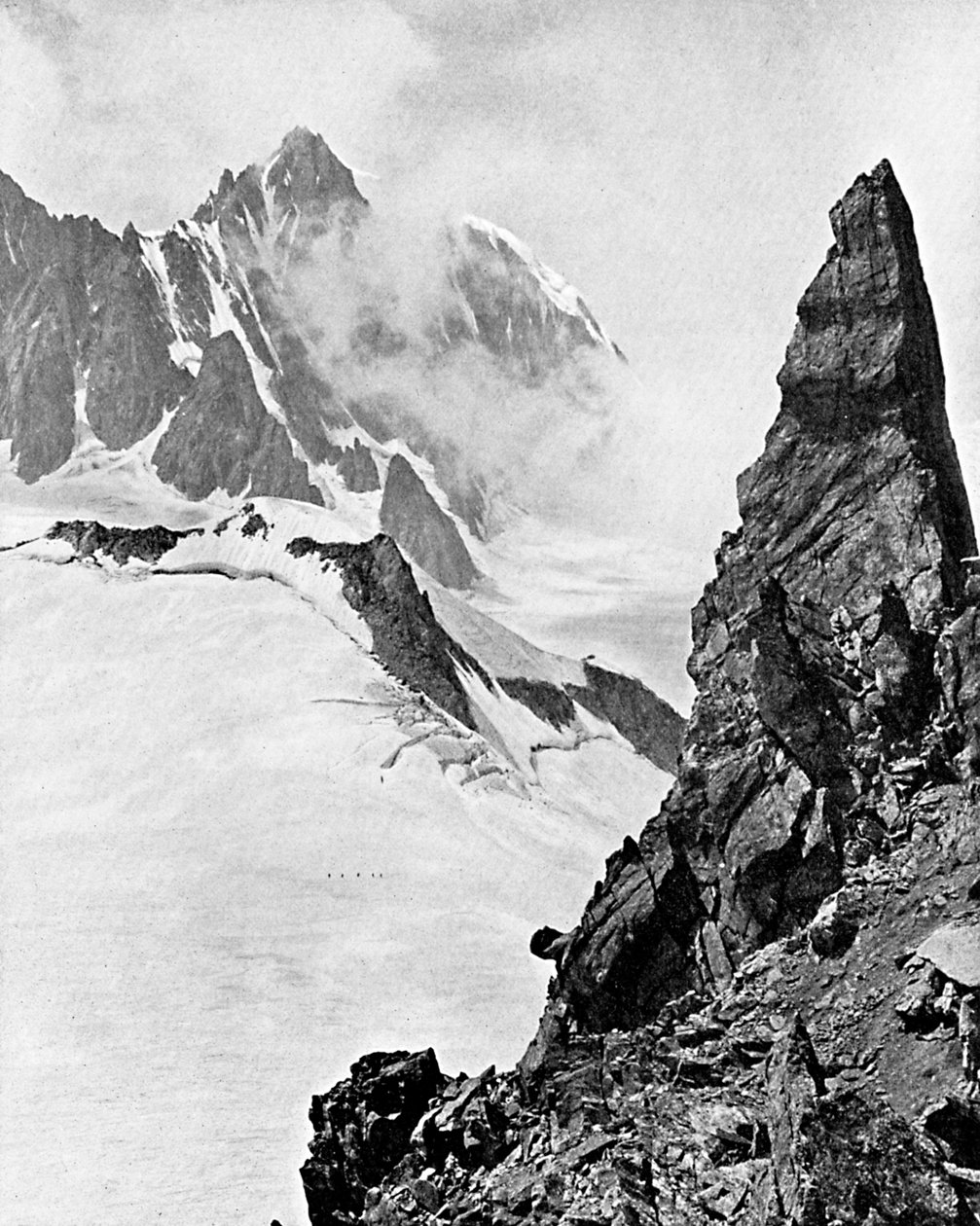 Mont Maudit gesehen von den Aiguille Marbrées, die Alpen, frühes 20. Jahrhundert von Unbekannt