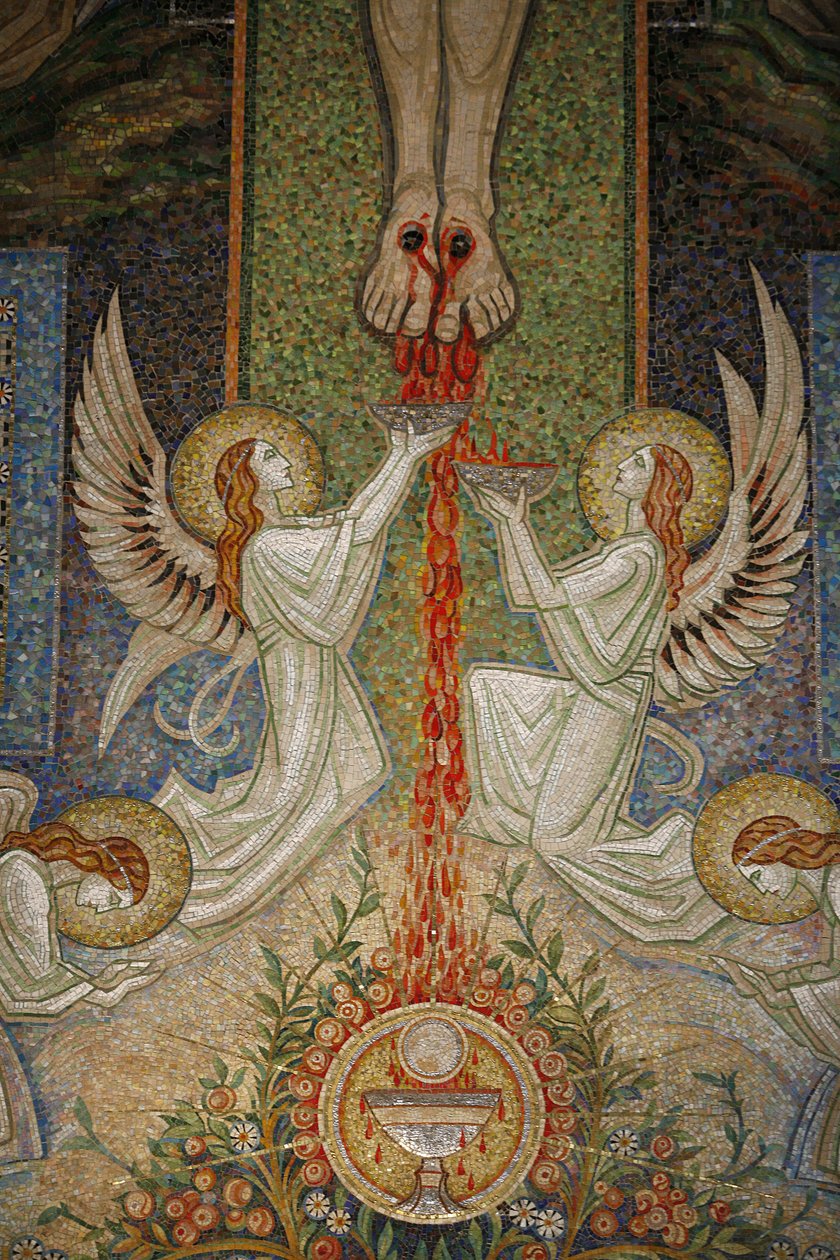 Mosaik von Antoine Molkenboer: Blut Christi, Annecy, Frankreich von Unbekannt