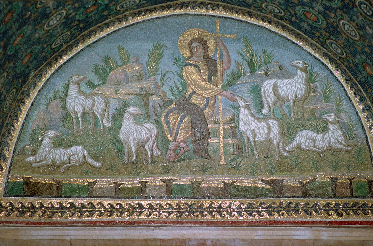 Mosaik von Christus dem guten Hirten, 5. Jahrhundert v. Chr. von Unbekannt