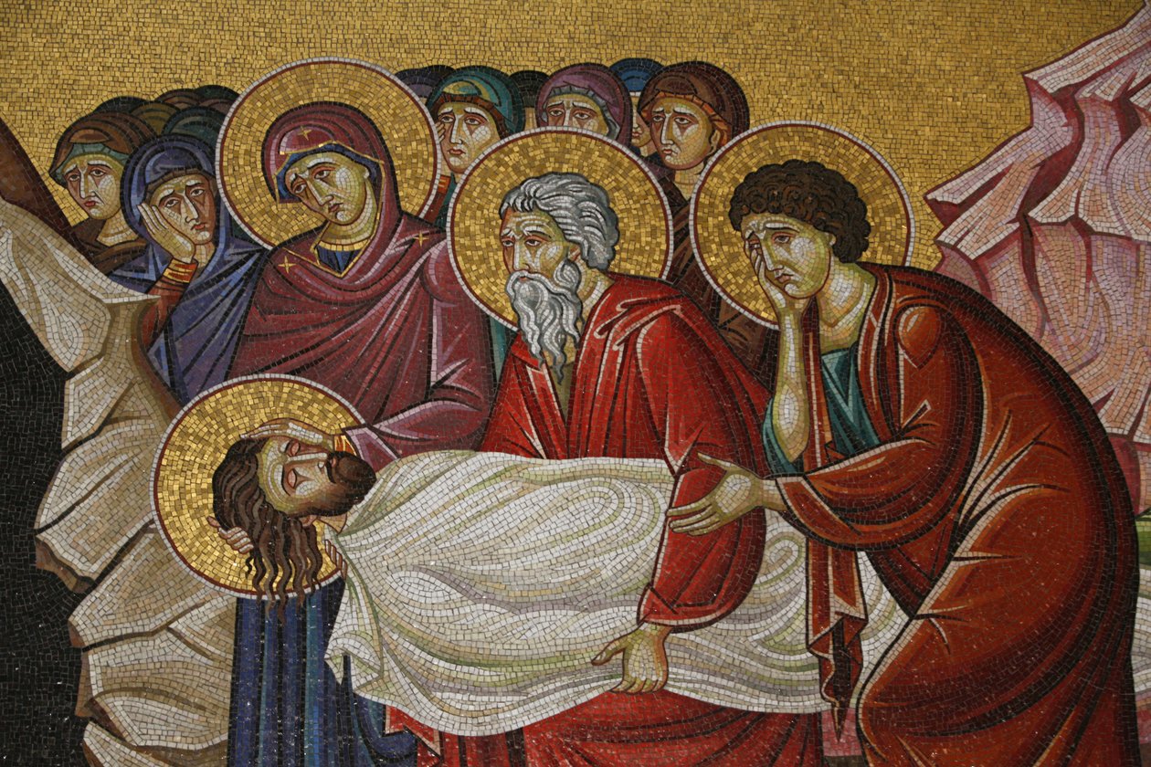 Mosaik des Todes Christi in der Grabeskirche, Jerusalem, Israel von Unbekannt
