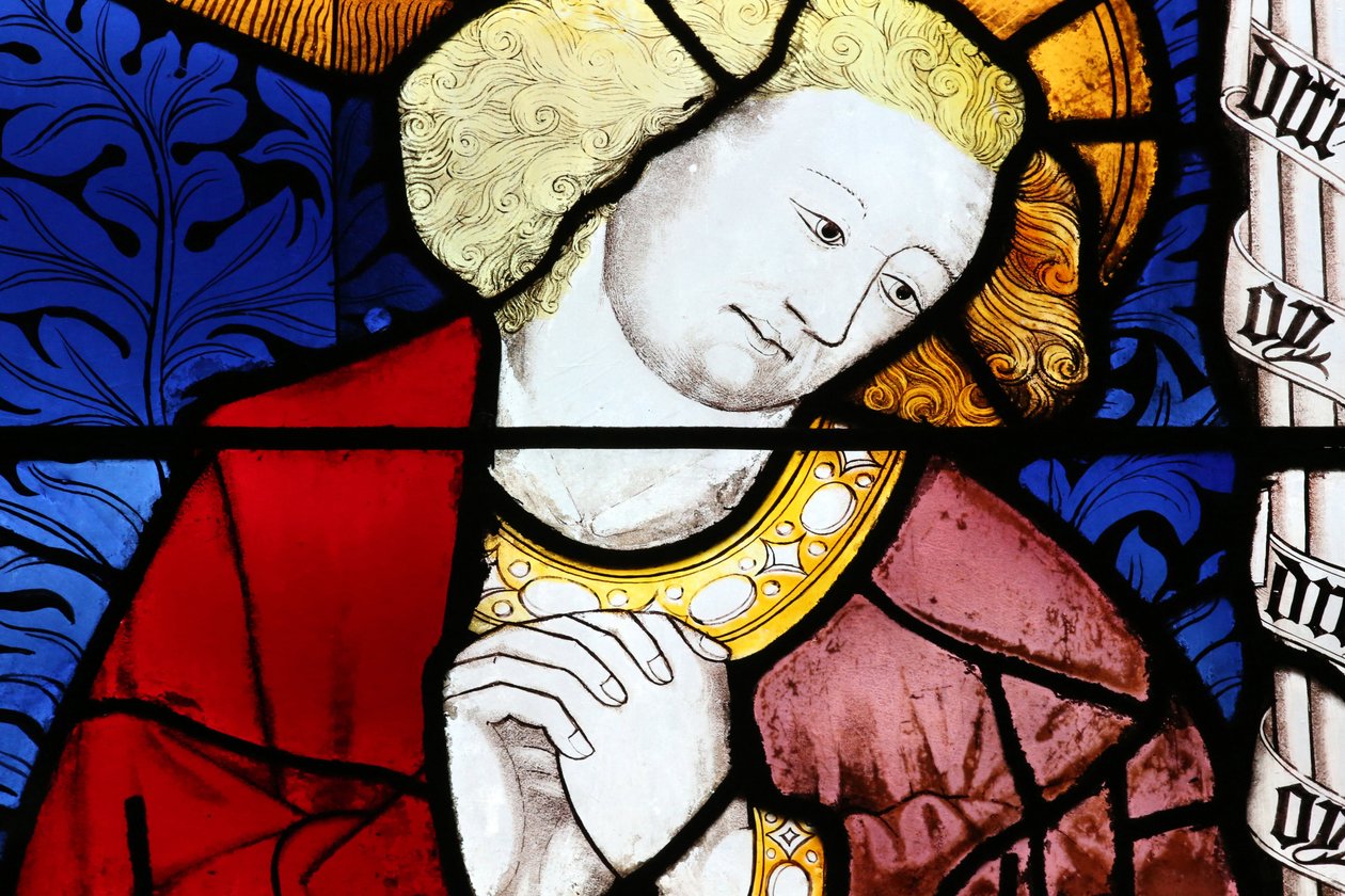 Kathedrale von Moulins. Glasfenster. St. Johannes, 20160603, Moulins, Europa von Unbekannt