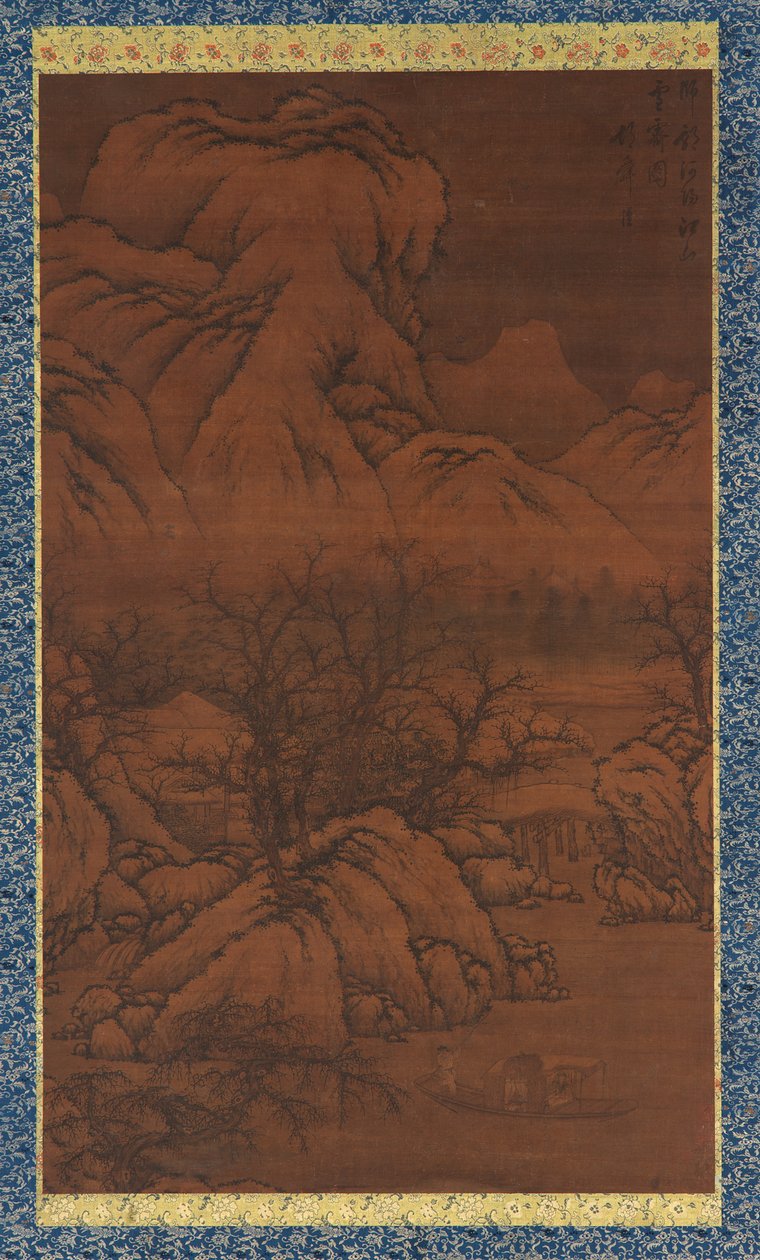 Berge und Ströme nach dem Schneefall, im Stil von Guo Xi, Ming-Dynastie, 15. Jahrhundert von Unbekannt