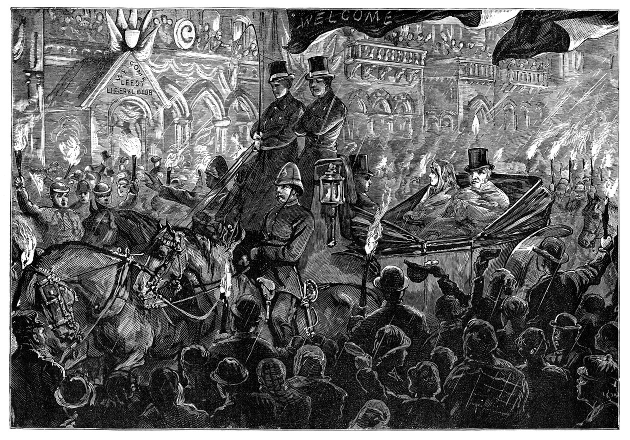 Mr. Gladstone in Leeds, späte 19. Jahrhundert von Unbekannt