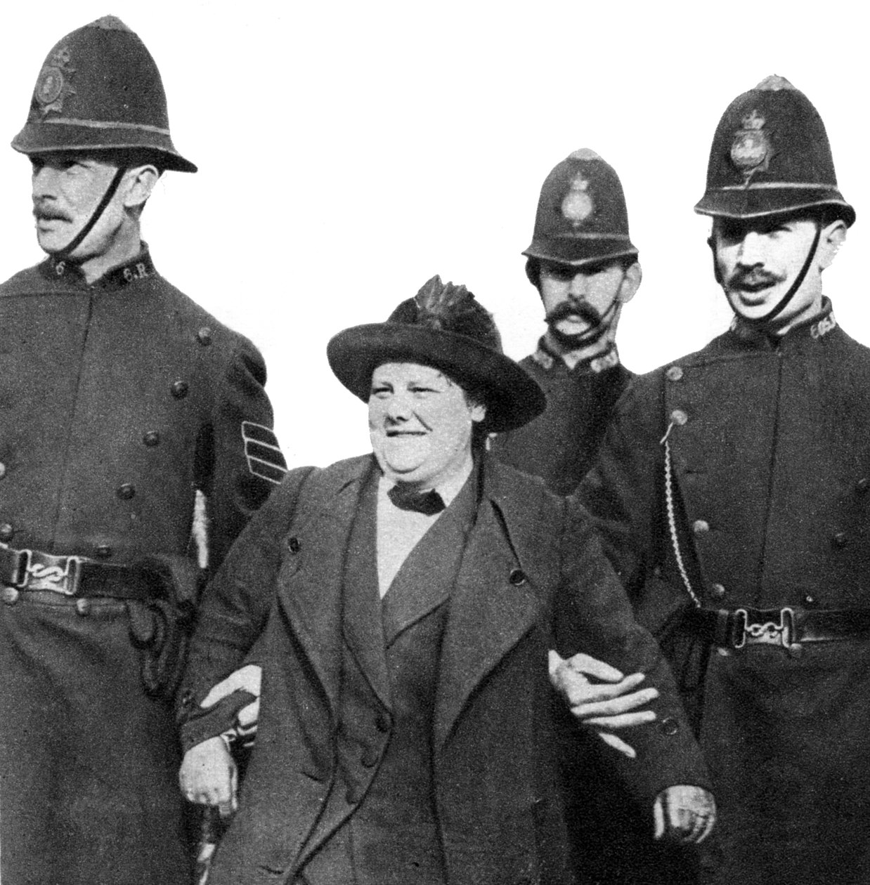 Mrs Flora Drummond, verhaftet im Hyde Park, London, 1914 von Unbekannt