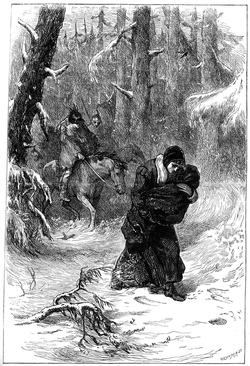 Mrs. Rowlandson und die Indianer, 1676 ca. 1880 von Unbekannt