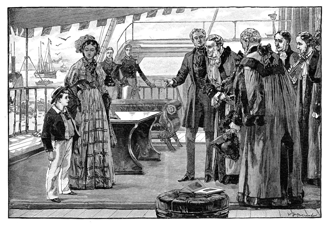 Städtische Würdenträger dem Prinzen von Wales vorgestellt, ca. 1840er Jahre, 1900 von Unbekannt