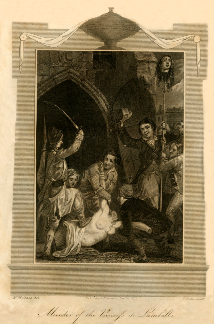 Mord an der Prinzessin de Lamballe, 1792, 1816 von Unbekannt