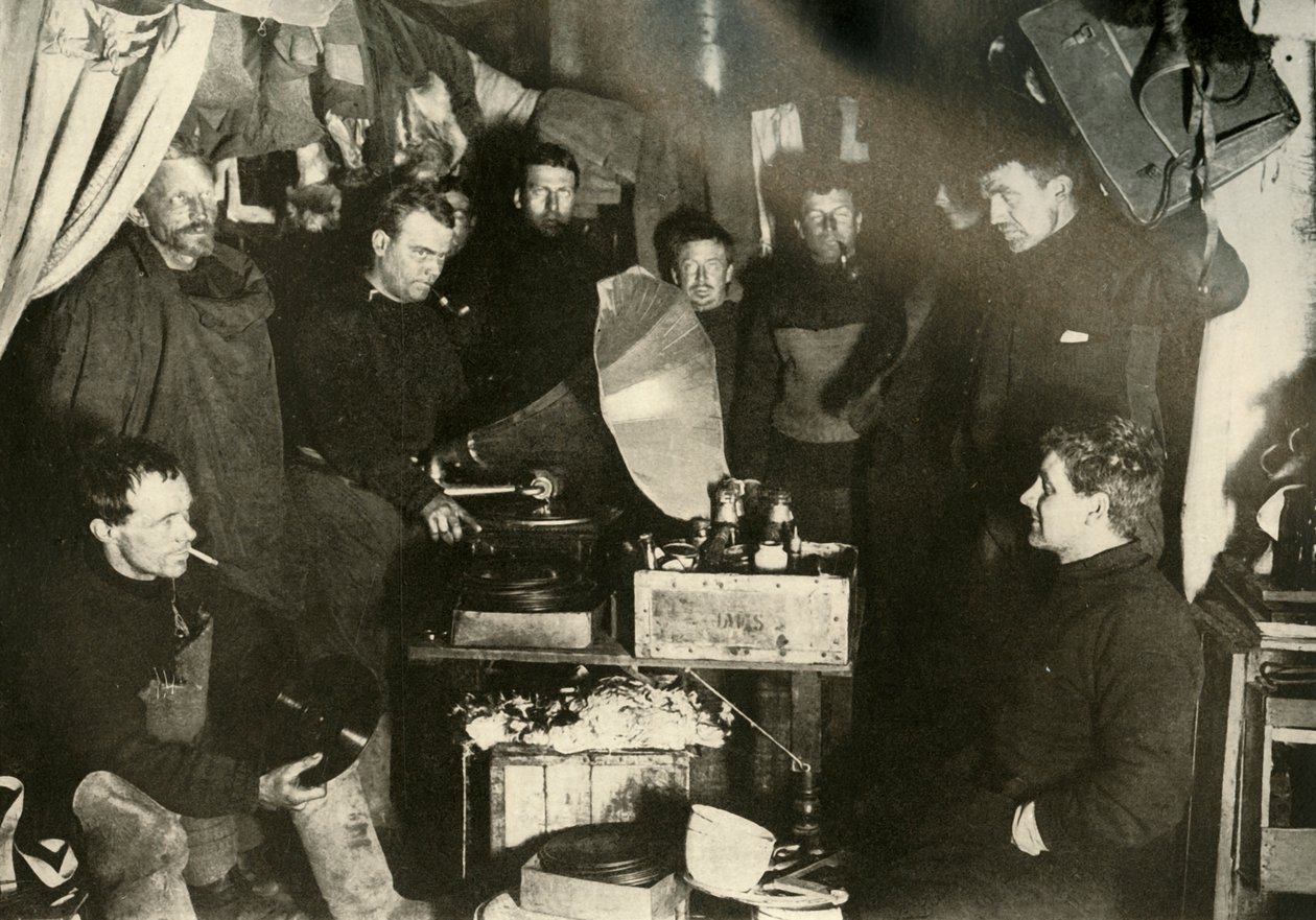 Musik in der Hütte, ca. 1908, 1909 von Unbekannt