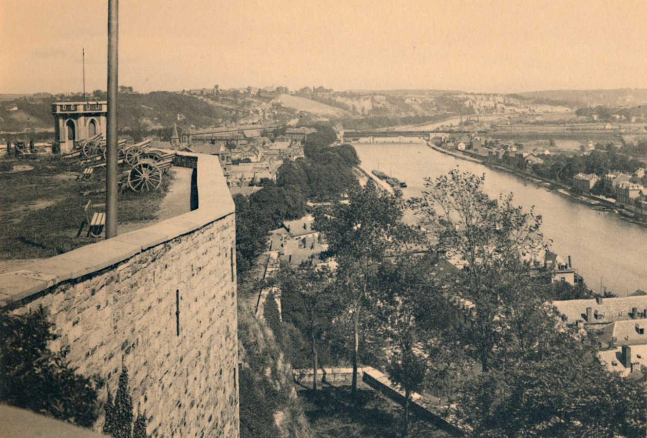 Namur. Tourelle des Guetteurs und Zusammenfluss von Sambre und Maas, ca. 1900 von Unbekannt