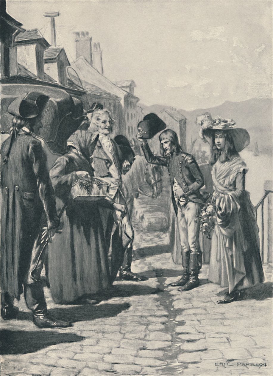 Napoleon auf dem Weg nach Korsika mit seiner Schwester Elisa von Unbekannt