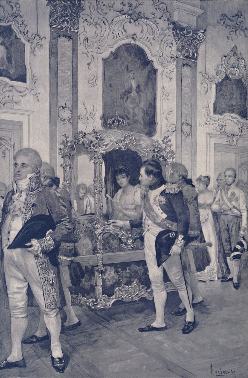 Napoleon und die Kaiserin von Österreich in Dresden, 1812, 1896 von Unbekannt