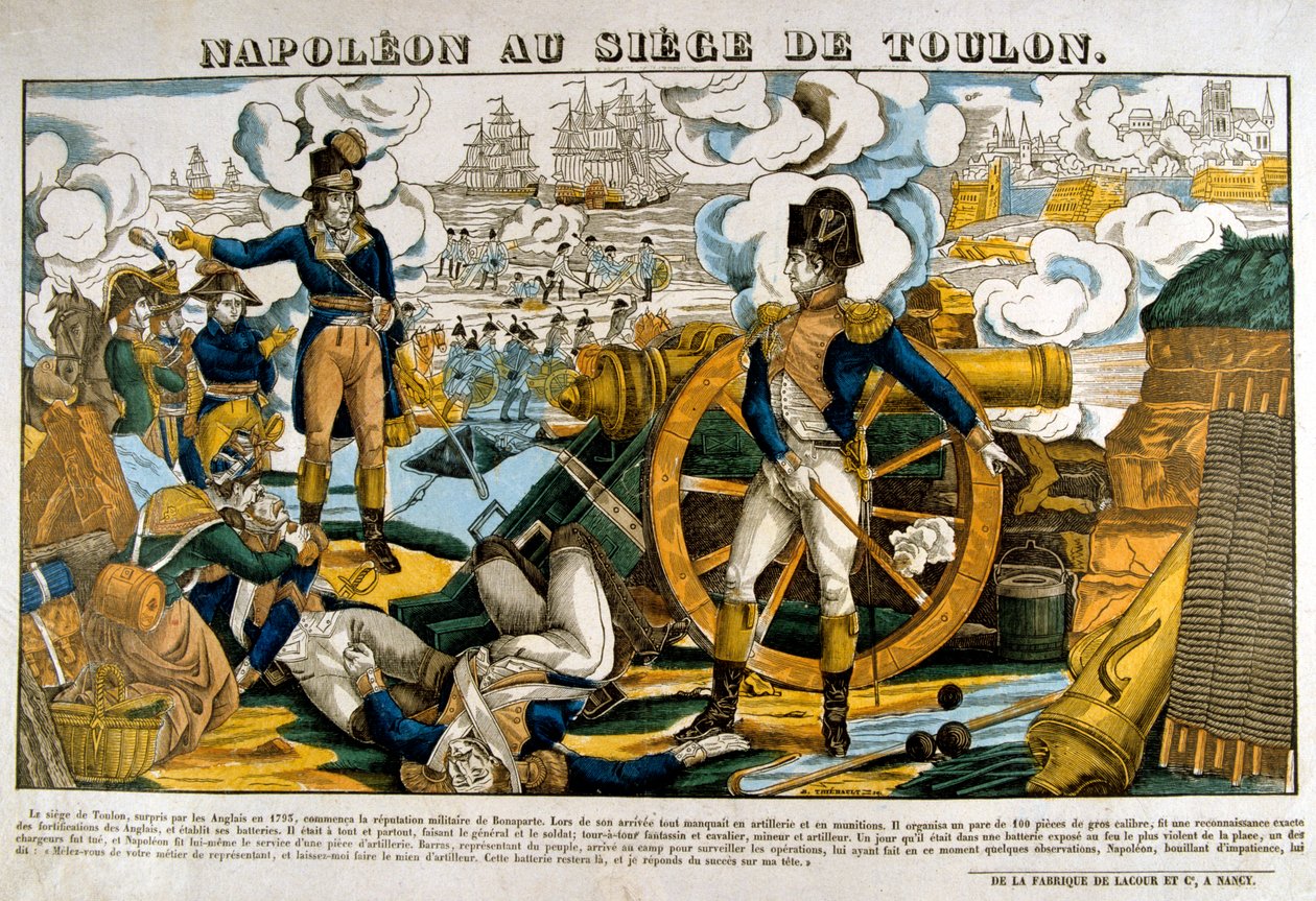 Napoleon bei der Belagerung von Toulon, 1793, 19. Jahrhundert von Unbekannt