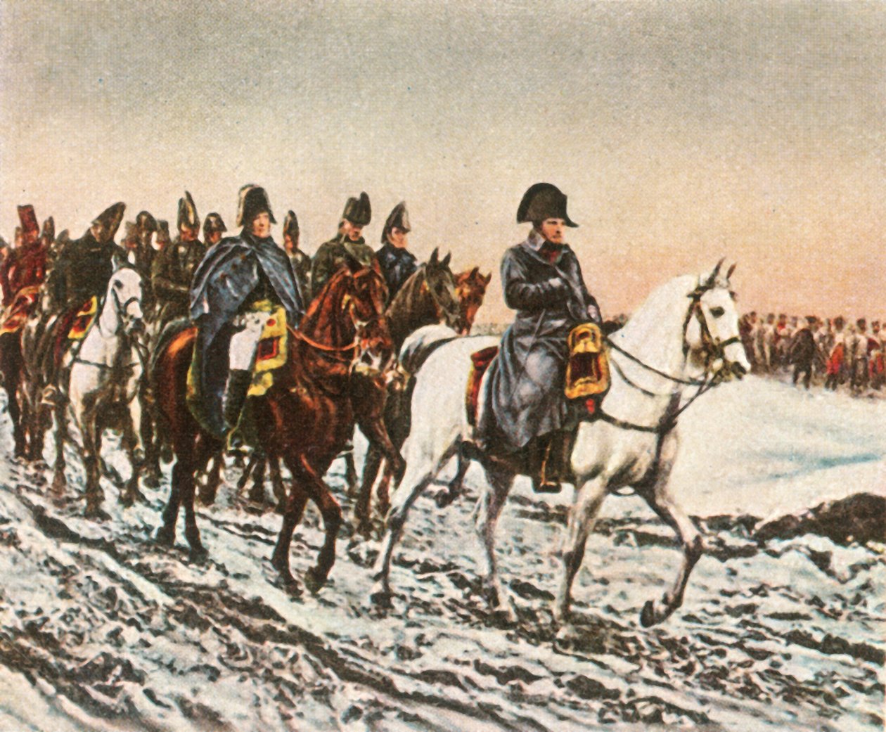 Napoleons Rückzug zur Beresina, 1812, 1936 von Unbekannt