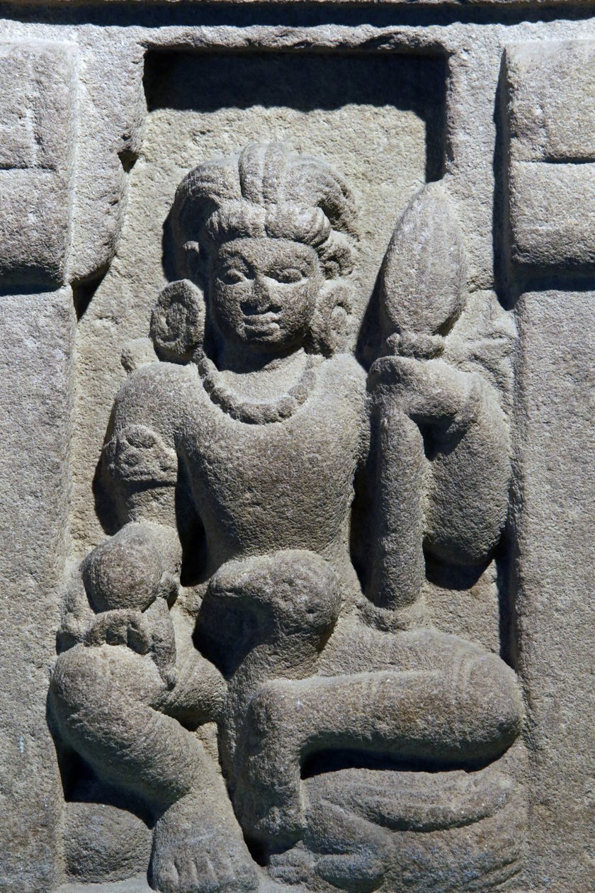 Nationalmuseum von Indien, Delhi. Karttikeya. Gupta, 6. Jahrhundert n. Chr., Varanasi (Uttar Pradesh). Stein. Detail. Indien. von Unbekannt