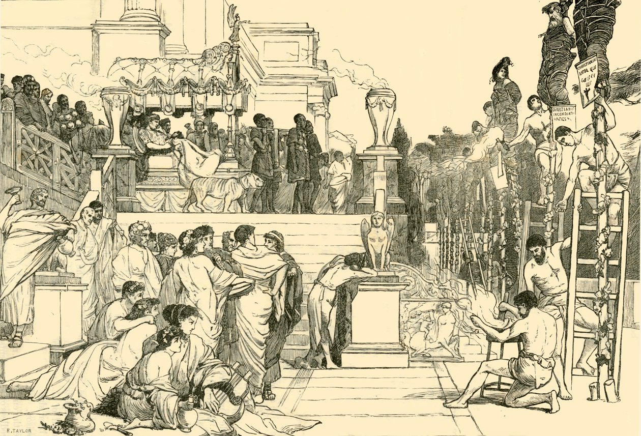 Neros Fackeln - Verbrennung von Christen in Rom, 1890 von Unbekannt