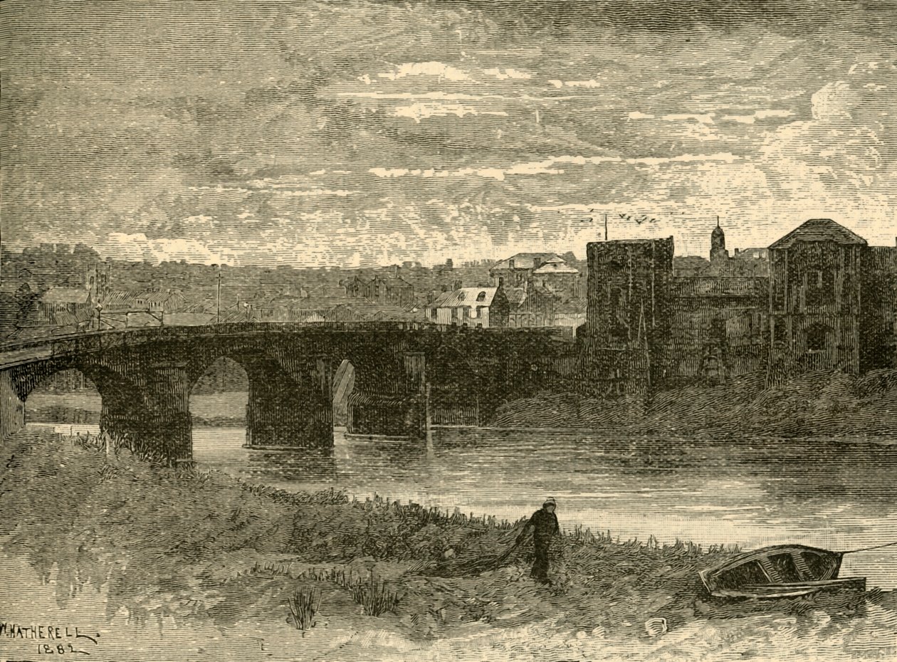 Newport Brücke und Schloss, 1898 von Unbekannt
