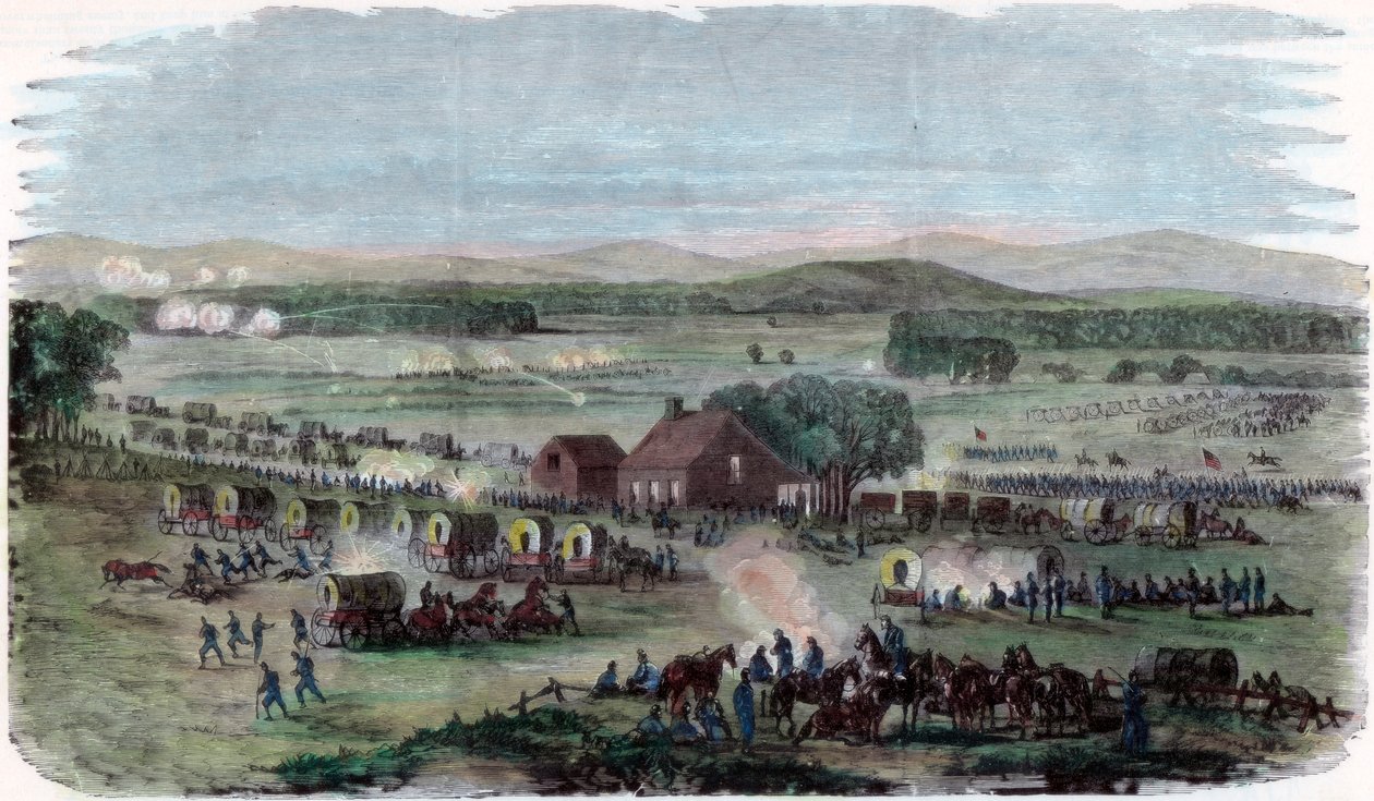 Nacht der Schlacht bei Cedar Mountain, Culpeper County, Virginia, Amerikanischer Bürgerkrieg, 9. August 1862 von Unbekannt