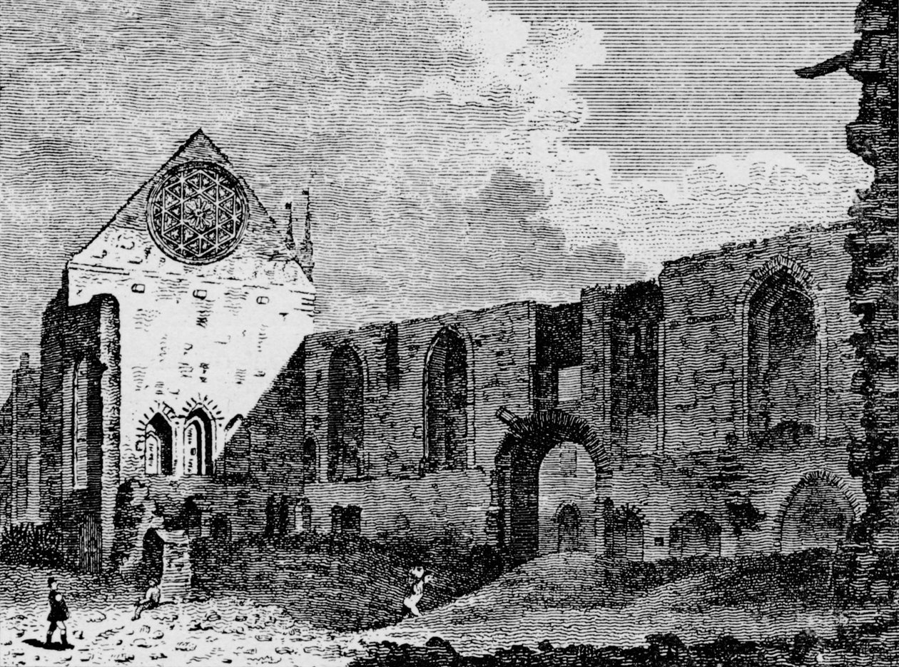 Nordwestansicht der Ruinen des Winchester Palace, Southwark, London von Unbekannt