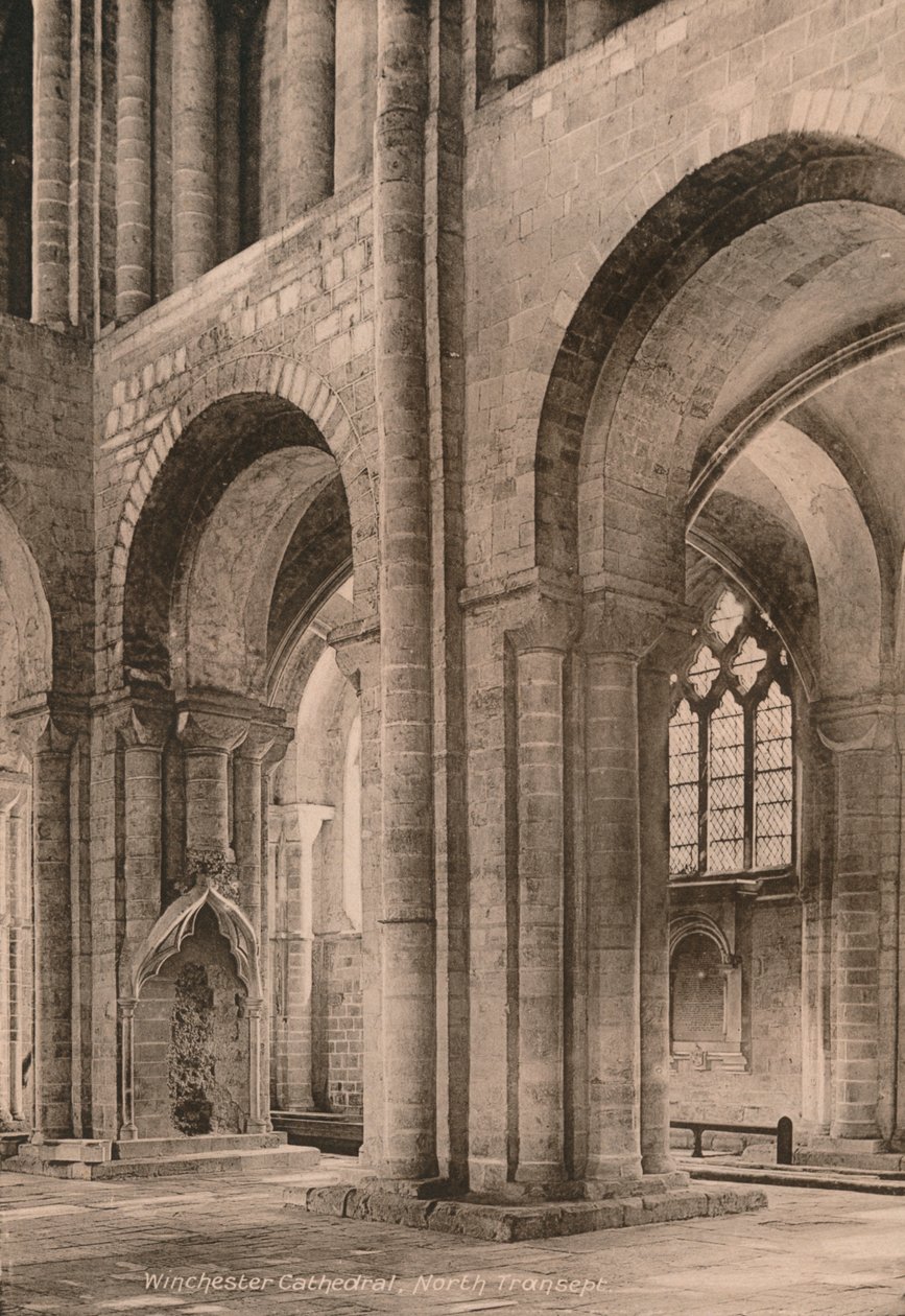 Nordquerhaus der Kathedrale von Winchester, Hampshire, frühes 20. Jahrhundert von Unbekannt
