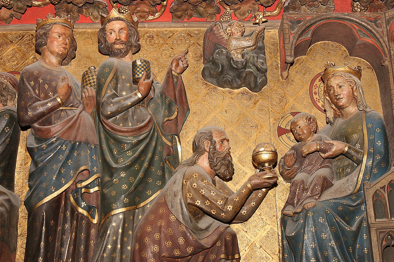 Notre-Dame de Paris Kathedrale Skulptur: Epiphanie, Paris, Frankreich von Unbekannt