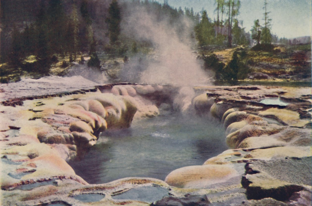 Oblong Geysir, Yellowstone Park, 1916 von Unbekannt