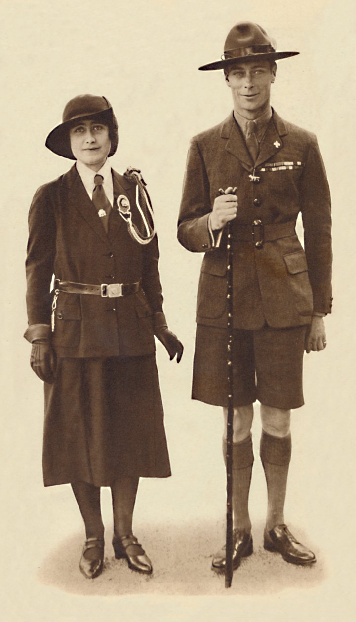 Auf dem Weg zu einer Kundgebung von Pfadfindern und Pfadfinderinnen, ca. 1931 1937 von Unbekannt